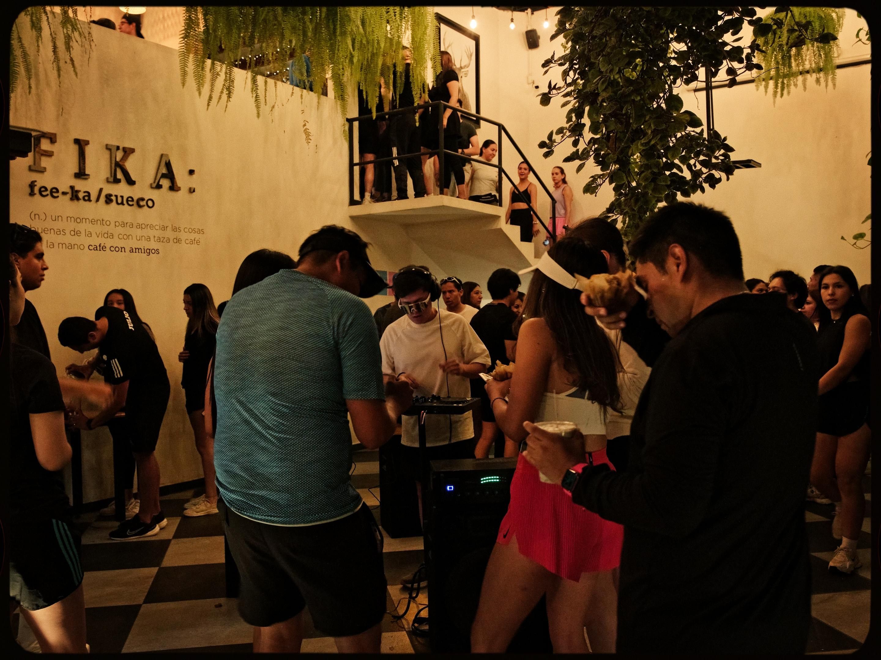 People dancing at FIKA
